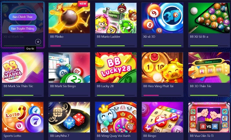 Lợi ích khi lựa chọn sảnh xổ số BBin/Kubet